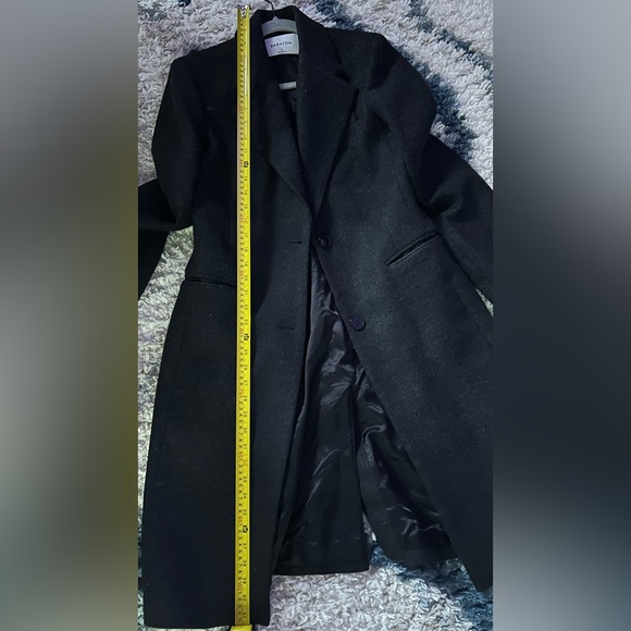 Babaton Black Pea Coat - Picture 5 of 6